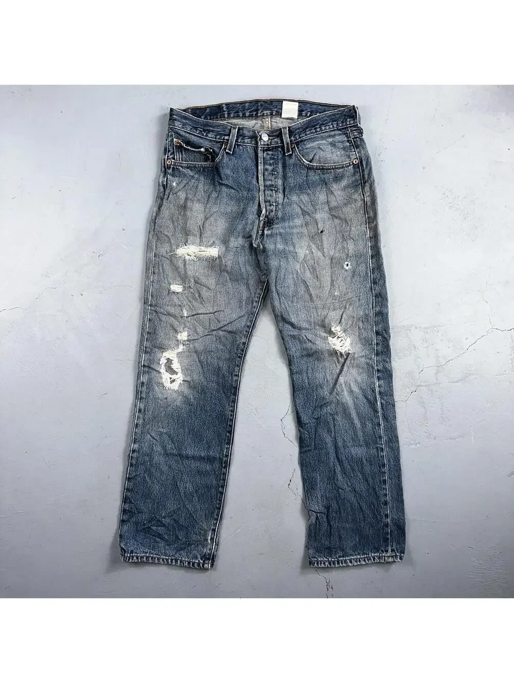 Levis 501 Vintage 90s Y2K XX Straight Leg Jeans Blue Med Wash 32x29 Act 31x28